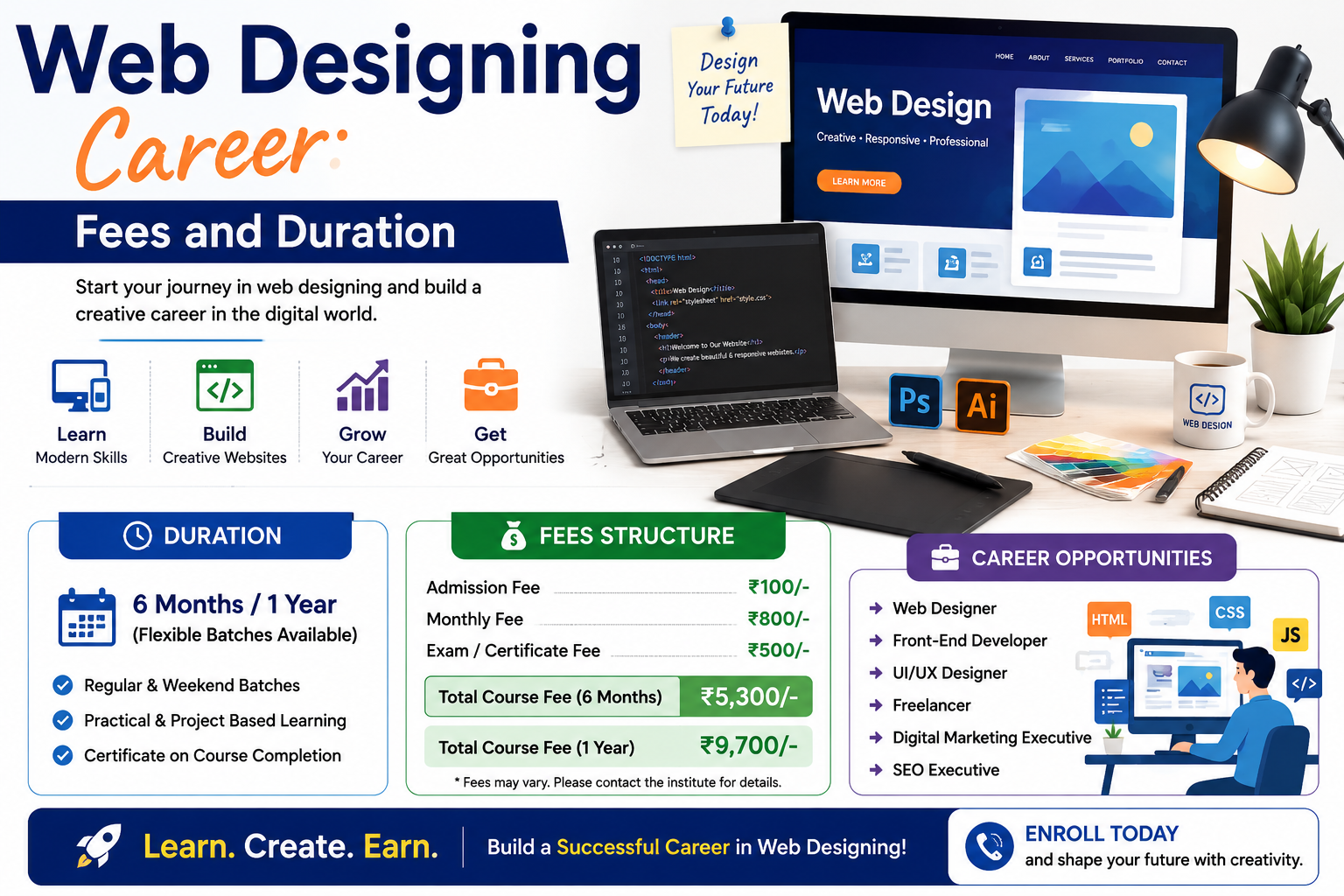 Web Designing Career: Fees and Duration